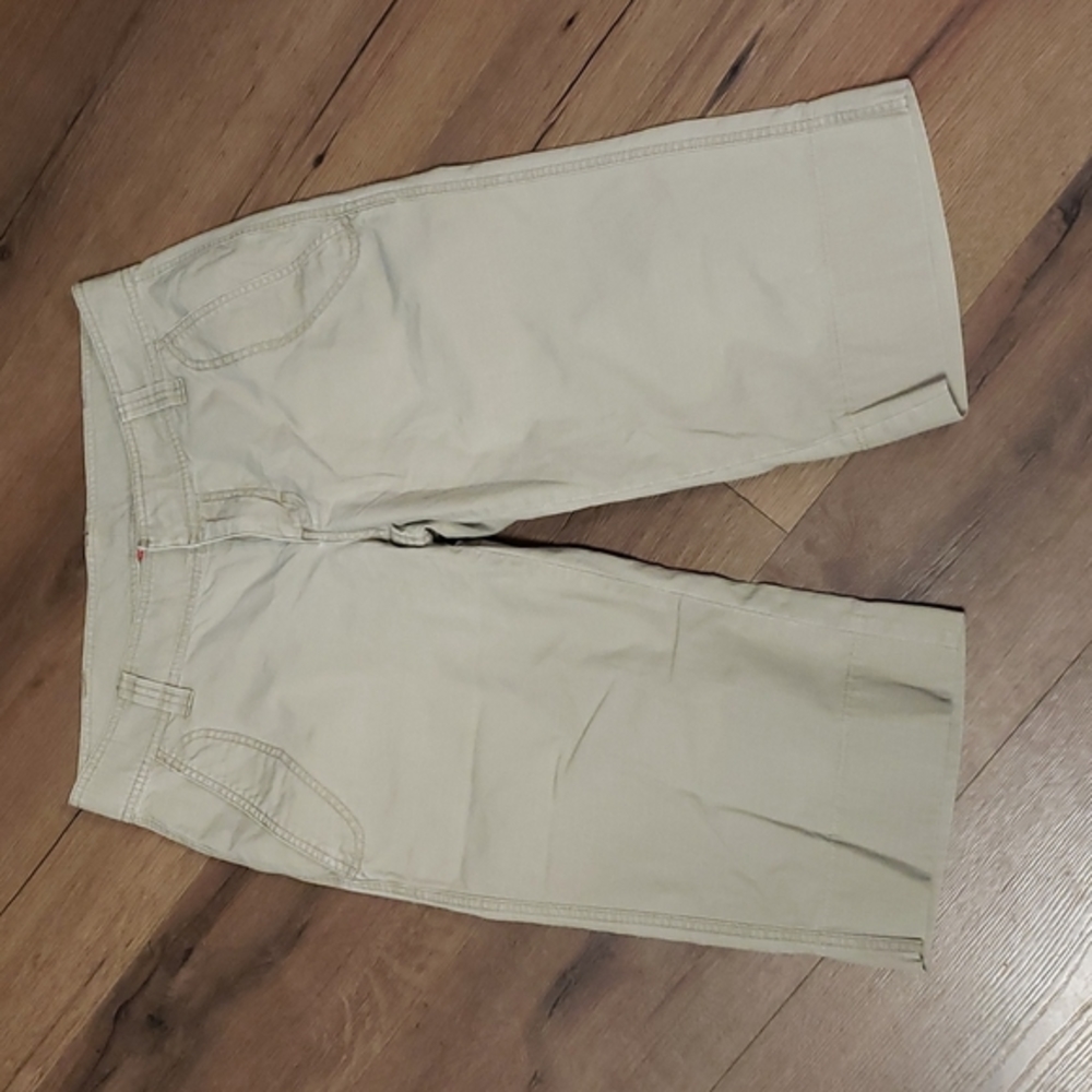 The North Face Tan Bermuda Shorts Flat Front Design